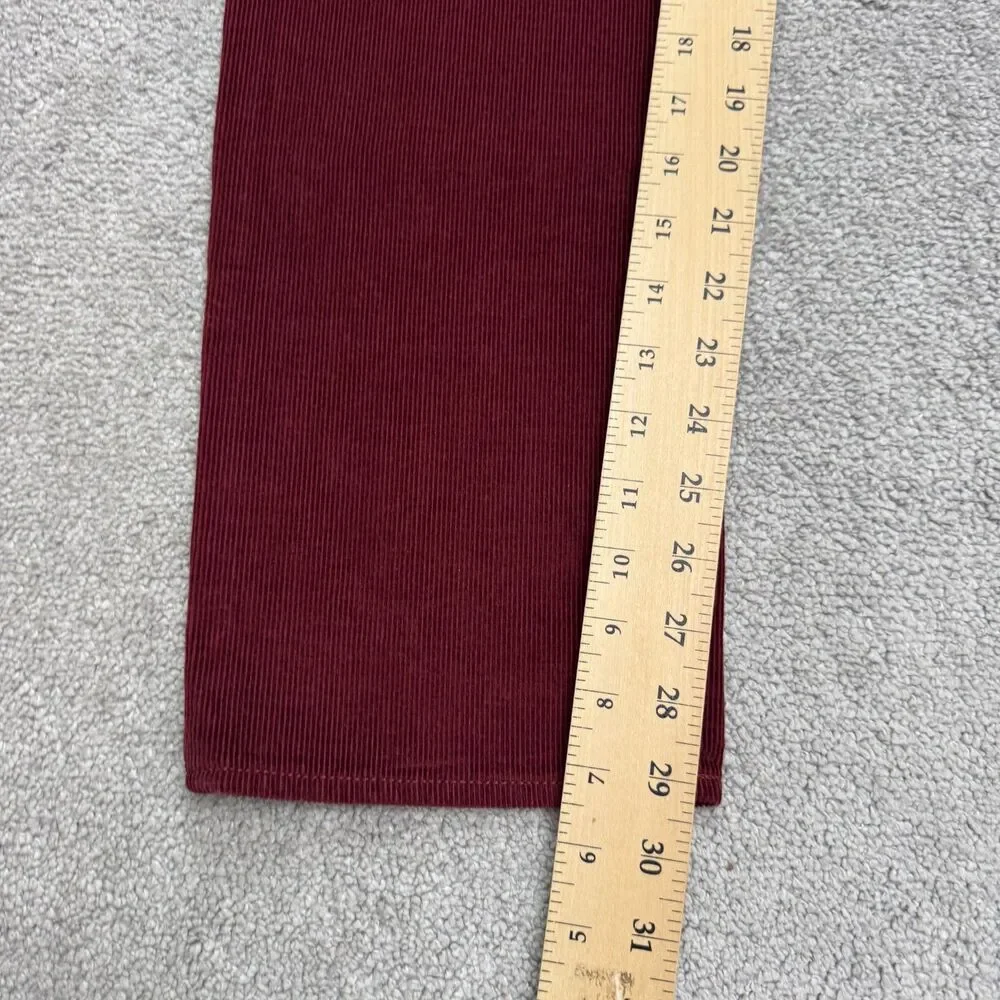 J.Crew Urban Slim Fit Corduroy Pants Mens 33x30 Maroon Red Cotton Flat Front